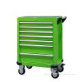 7 Drawer Green Rolling Tool Storage